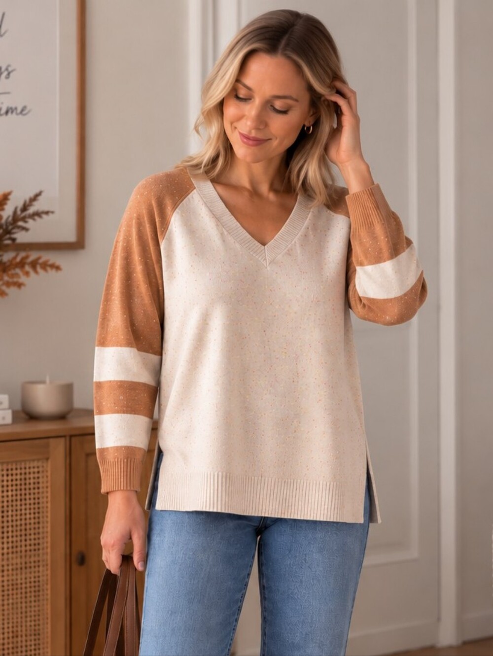 NWOT Smartwool Merino Blend V-Neck Sweater M